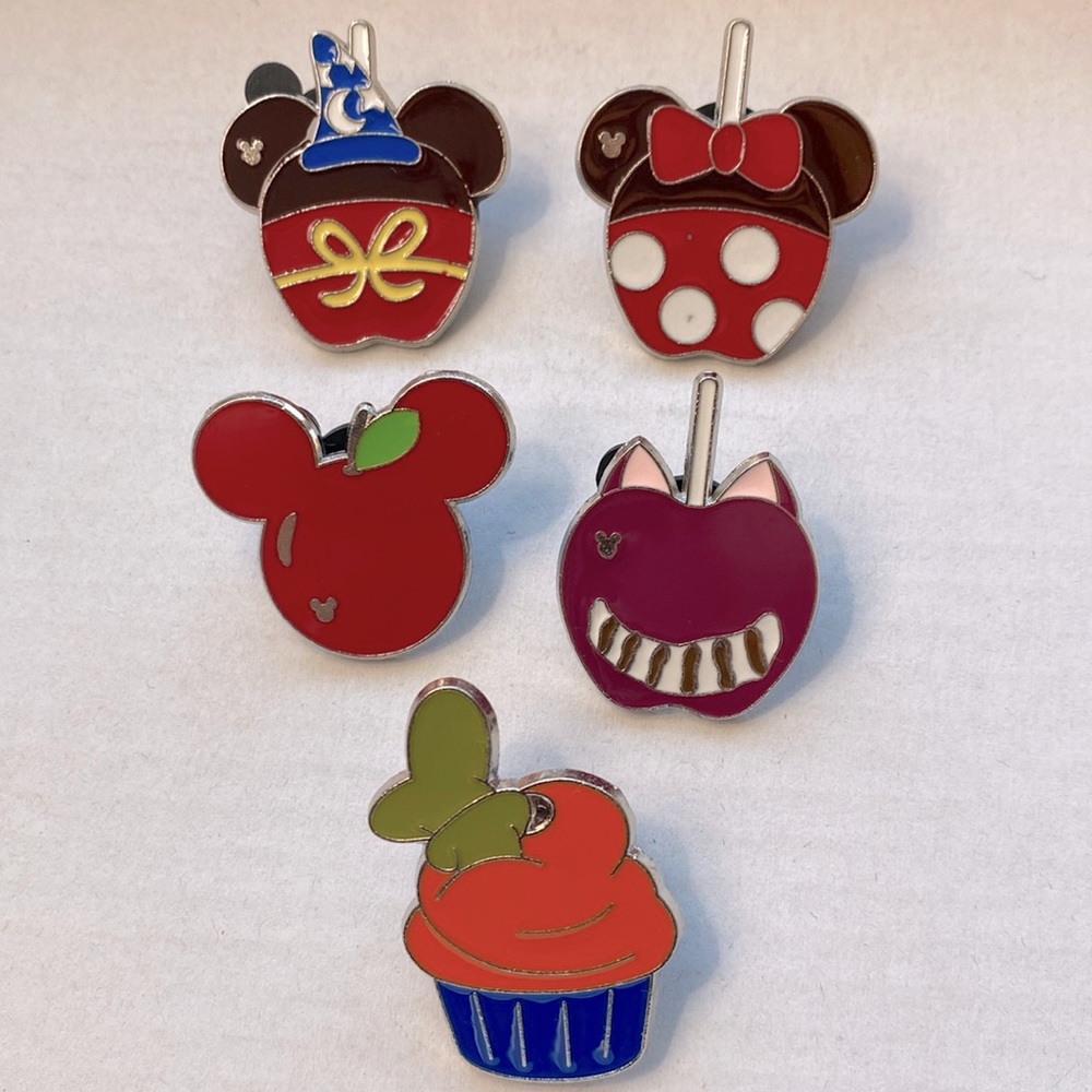 Disney cupcake and candy apple pin set